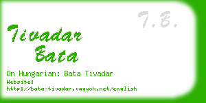 tivadar bata business card
